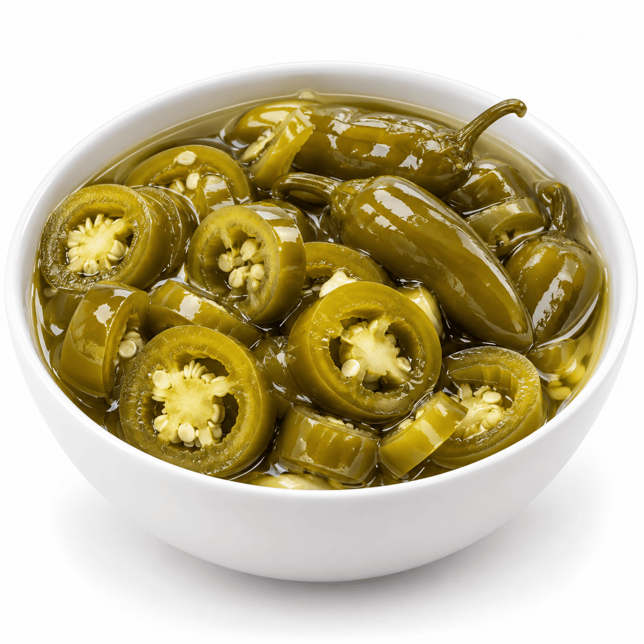 Pickled Green Jalapenos (Sliced & Whole in Brine)