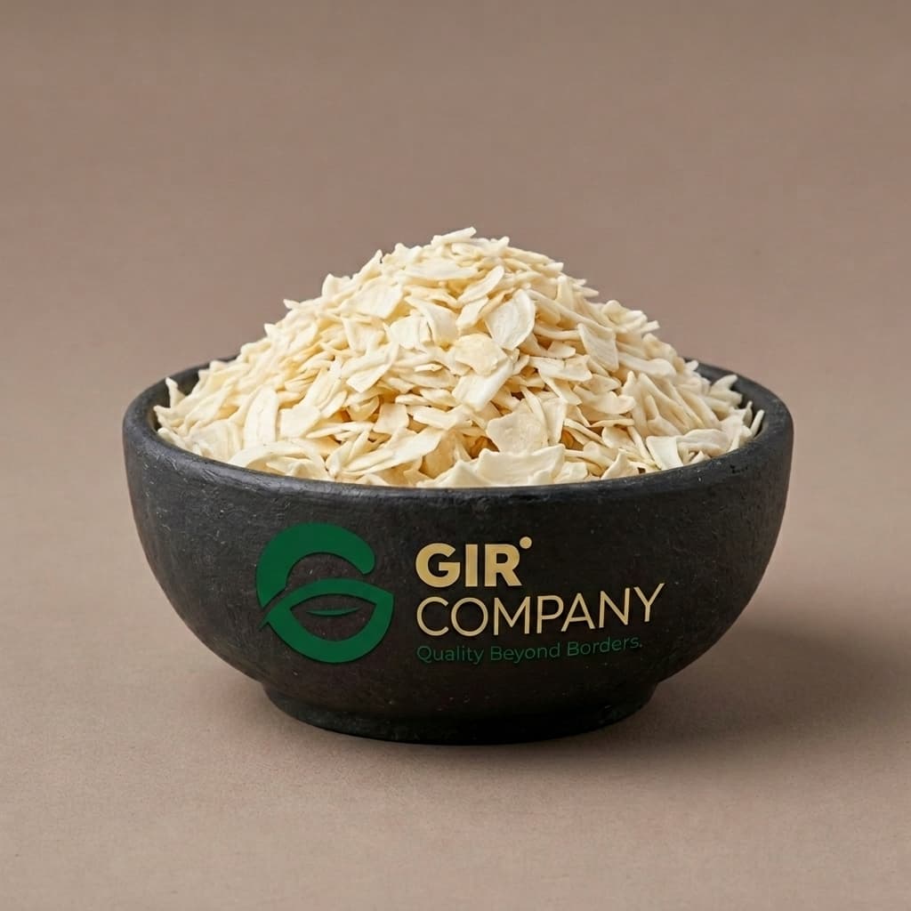 Dehydrated Garlic Flakes Export Quality Indian Origin - Gir Company